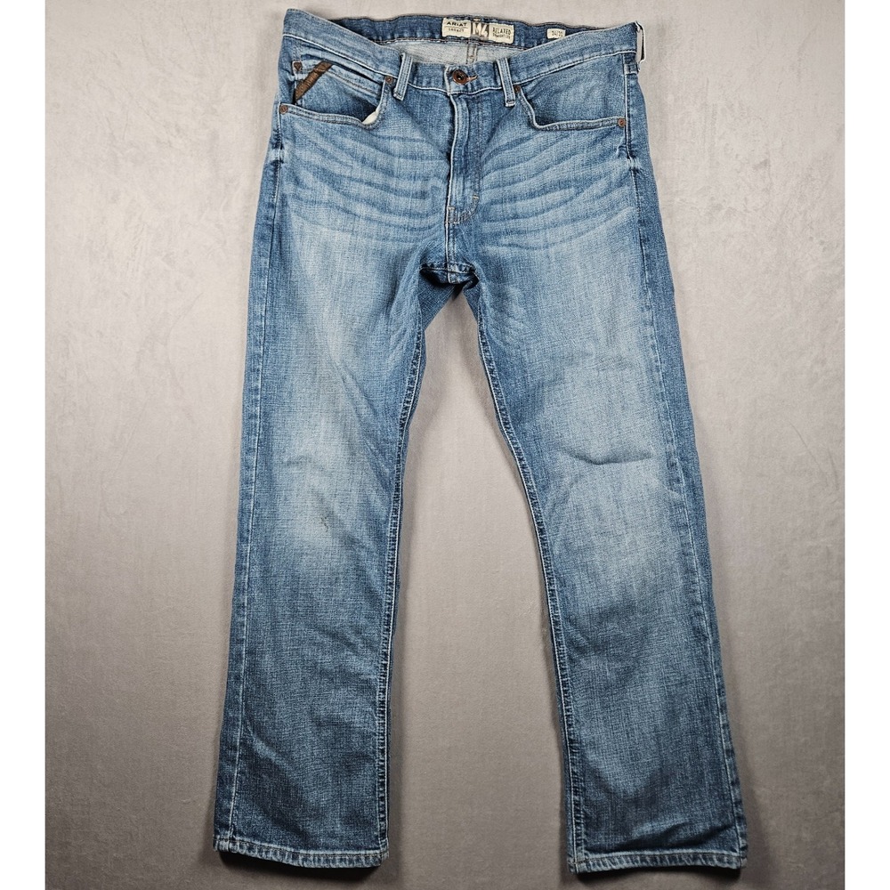 Ariat M4 Relaxed Straight Leg Jeans Mens 34/30 Blue Legacy Sawyer Stretch Denim